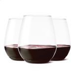 TOSSWARE POP 18oz Tumbler, Set of 12, Recyclable, Unbreakable & Crystal Clear Plastic Wine Glasses