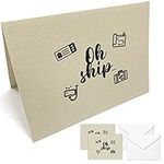 Cruise Gift Card - Surprise Greeting Card - Oh Ship. You're Going on a Cruise [2 Pack]