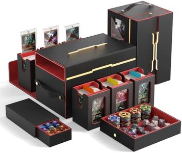 FOXHIVE MTG Commander Deck Box, 6-Modular Deck Case with 2 Dice Tray