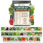 15,000 Non GMO Heirloom Vegetable Seeds Survival Garden 32 Variety Pack by Open Seed Vault