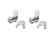 2 Pack of Kingsley Tubular Cam Lock with 1-1/2" Cylinder-Chrome Finish, Keyed Alike, RV Lock Replacement, Camper Lock, Cabinet Lock, ATM, Vending Machine Lock, Tool Box Lock, File Cabinet, Arcade Lock