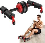 AVIAXO 2 in 1 Ab Wheel Roller Kit Abdominal Exercise Equipment Push Up Bar Sit Up Exercise Bar with Knee Mat and Resistance Bands Home Gym Equipment Core Strength & Abdominal Exercise Workout