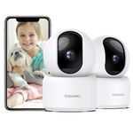 GALAYOU 2K WiFi Pet Camera, Home Security Camera Indoor for Dog, Cat, Baby Monitor Camera, 360° Wireless, Motion Tracking, Night Vision, 2-Way Audio, G2 (2P)