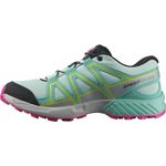 Salomon Speedcross J Unisex Kids Shoes, Outdoor Running Walking Hiking, Precise fit, Grip, and Practical comfort, Bleached Aqua, 2