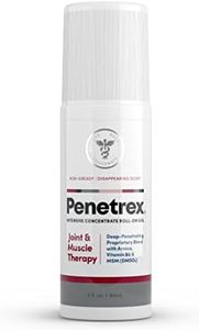 Penetrex Pain Relief Roll-On [3 Oz] – Effective on its own -and- Used to Accelerate Results with Arthritis Gloves, Back Pain Massagers, Knee Braces, Tennis Elbow Straps, Neuropathy Socks, etc.