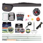 MAXIMUMCATCH Maxcatch Premier Fly Fishing Rod and Reel Combo Complete 9' Fishing Outfit