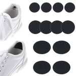 Sibba Shoe Heel Repair 12 Pcs Self Sticky Inside Sole Patches Kit Insoles Hole Round Patch Padding Accessories Invisible Stickiness Lining Fit Sneakers Leather High Heels (Black)