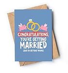 Funny wedding card for groom and br