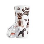 Greenline Goods Schnauzer Insulated Tumbler With Lid 20 oz - Perfect For Dog Moms, Dads - Schnauzer Insulated Mug - Tumbler Dog Breed Design - Hand Wash Preferred Non-Slip Base - For Dog Parents