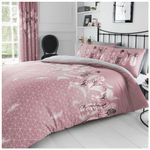 GC GAVENO CAVAILIA Easy Care Duvet Cover Printed Quilt Set Reversible Bedding, Double, Pink