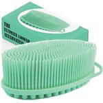 Avilana Exfoliating Silicone Body Scrubber Shower Brush- Hygienic Shower Loofah Sponge Alternative for Deep Clean & Soft Skin - Silicone Body Brush and Silver Infused Silicone Body Brush (Style1)