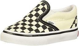 Vans Boy's Walking Baby Shoes, Black/White Checkerboard/White, 8 Toddler