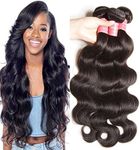 Beauty Forever Indian Body Wave Hair 3 Bundles Hair Extensions 100% Unprocessed Human Virgin Hair Weaves Natural Color 95-100g/pc (22 24 26)