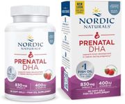 Nordic Naturals Prenatal DHA, Strawberry - 90 Soft Gels - 830 mg Omega-3 + 400 IU Vitamin D3 - Supports Brain Development in Babies During Pregnancy & Lactation - Non-GMO - 45 Servings