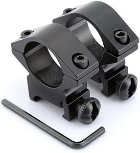 Dophee 2pcs Lunette de visée Anneau de Montage Low Profile 1" 25.4mm Scope Ring Mount 20mm Picatinny Weaver Rail
