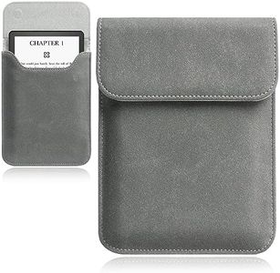 T Tersely Sleeve Case for 6 inch All-New Kindle 11th Gen 2024/2022, Kindle 10th 2019, Kindle Paperwhite 10th 2018, Kindle 5/6/7th 2012-2016 Version, Kobo Clara, Lightweight, Portable, Pouch Bag, Grey