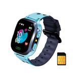 sekyo S1 Kids Smartwatch for Boys & Girls, Calling Smart Watch for Kids with Location Tracker, Camera, SOS & Safe Zone Alert, Remote Monitoring, Voice Chat, App Control, 4G/5G Sim Support -Blue