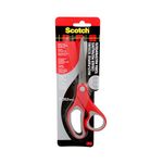 Scotch Scissors, 8" Multi-Purpose Scissors, Stainless Steel, 1 Pair, Red