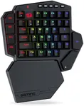 Redragon K585 PRO Wireless One-Handed Mechanical Keyboard, 42 Keys 3-Mode RGB 40% Gaming Keypad w/ 7 Onboard Macro Keys, Detachable Wrist Support, Rechargeable Battery (Red Switch)