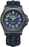 Victorinox Men’s Watch I.N.O.X. Carbon Ø 43 mm, Swiss Made, Analogue Quartz, Water-Resistant up to 200 m, Sapphire Glass, Paracord Strap, Blue