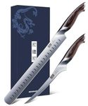 HOSHANHO BBQ Carving Knife Set, Brisket Slicing & Boning Knife for Meat Cutting, Professional Ultra Sharp Butcher Carving Knife in Japanese High Carbon Steel