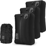 Reeyee Electric Vacuum Compression Bag Kit, 20L Portable Travel Packing Cube with Built-in Pump, Type-C Rechargeable, Odor & Waterproof Anti-Rip TPU, Saves 60% Space Storage bags (3, black)