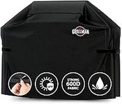 Grillman Grill Cover, Gas BBQ Cover fits Weber BBQ, Brinkmann, Char Broil, Outback & more - Large BBQ Cover Waterproof, Heavy Duty, Windproof, Rip-Proof & UV Resistant (163L x 61W x 122H cm, Black)