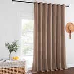 NICETOWN Polyester Solid Grommet Curtain, 100 X 108 Inch, Cappuccino, Pack of 1