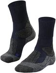 FALKE Men's TK1 Cool Hiking Socks, Blue (Marine 6120), 6.5-8.5, 1 Pair