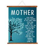 YaYa cafe Birthday Gifts For Mom Scroll Greeting Card (15 X 20 Inches) Wall Hanging Décor-Mom In My Heart Poem