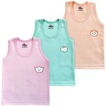 KIDS & BEBS Warm Color Thermal Vest for Newborn Baby boy and Girls for Winter Pack of 3 (6-9 Months) Multicolour