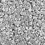 Kurtzy 1000 Pack Silver Acrylic Round Alphabet Beads - A-Z Letter Beads 1/4 inch (6mm) - Beads for Jewellery Making, Bracelets, Necklaces, Key Chains, Beading, DIY, Art & Crafts & Homemade Gifts