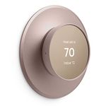 POPMAS Metal Wall Plate Cover Compatible with 2020 New Google Nest Thermostat Kit Thermostat Accessory (Sand)