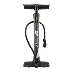 BV Bike Pump - Bicycle Pump 160 PSI high Pressure, Bike Tire Pump 17/24 inch Smart Valve Head, Automatically Reversible Presta & Schrader, Ball Pump (Dark Grey - Petite)