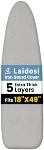 Ironing Board Cover and Pad Silver Gray 18''X49''