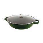 STAUB Cast Iron, Wok, Basil, 30 cm