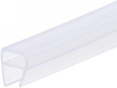 uxcell Frameless Glass Shower Door Sweep 137.8" Long for 1/2"(12mm) Glass U-Type Door Side Seal Strip
