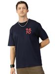 Thomas Scott Men Back Print Oversized T-Shirts