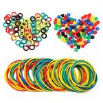 ITATOO® Colorful Tattoo Grommets Nipples O Ring and Rubber Bands 300 Pcs