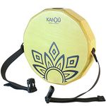 KTAK -The First Handcrafted, Hand Drum Percussion, Two-Sound Cajón Body Snare, Portable Cajon by Kandu (Yellow Sahara)