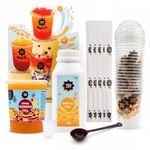 TeaJoy Fruit Bubble Tea Party Kit (20 Drinks) Party Kit Mango Boba with Passionfruit Juice | Just Add Water & Ice | Vegan-Friendly & Fun | Fruit Tea with Pearls & Boba Straws | Sip. Pop. Joy.