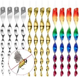 Taozoey Répulsif Oiseaux, 12Pcs Effaroucheur Oiseaux, Spirale Réfléchissante, Anti Oiseaux, Répulsif Réfléchissants Spirale Oiseaux, 360 Degrés Repulsif Oiseaux