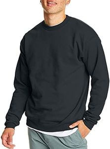 Hanes Men's EcoSmart Fleece Sweatshirt, Black, Medium