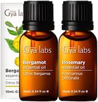 Gya Labs Bergamot & Rosemary Essential Oil (10ml) - Energizing & Herbaceous Scent