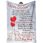 Tulolvae Sister Birthday Gifts, Blanket Presents for Sister on Wedding Graduation Christmas Valentine's Day, Big Sister Gifts from Sister Brother 60 * 50 in