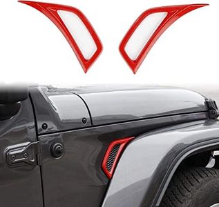 Voodonala for Jeep JL Side Air Conditioning Vent Outlet Decoration Trim for 2018-2025+ Jeep Wrangler JL JLU Gladiator JT 4xe, ABS Red