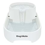 Dog Mate Large Pet Water Fountain for Dogs and Cats, 6 Litre Drinking Fountain - White