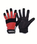 Barbarossa Reinforce Double-Stitched Work Gloves - Safety Utility Gloves Mechanics Gloves for Heavy Duty, Frictional Protection for Daily Work Operator, Flexible Yard Working Gloves Touch Screen (XL)