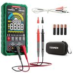 TESMEN TSM-599 Smart Digital Multimeter, TRMS 6000 Counts, Voltage Tester, Volt Meter with NCV, DC/AC Voltage&Current, Resistance, Continuity, Diode, Capacitance, Hz%, Temperature, Live Wire - Green