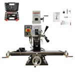 LGXEnzhuo 1300W Benchtop Milling Machine 50-2250RPM Mini Metal Drill Lathe R8 Taper Micro Feed for DIY/Metal/Wood Processing 110V